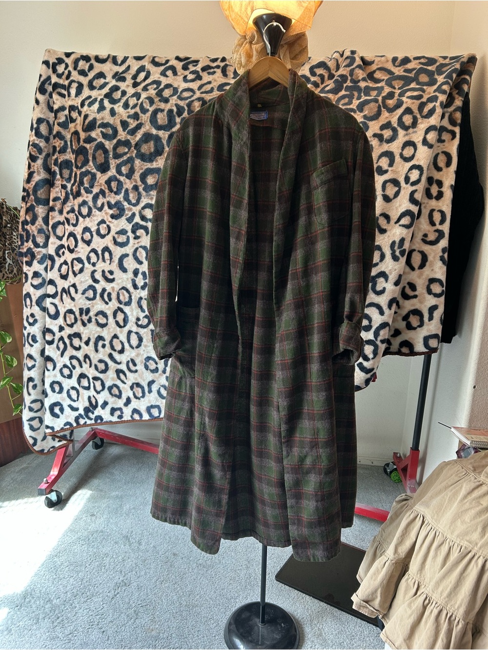 Pendleton Brown & Green Plaid Wool Field Jacket - Picture 2 of 5
